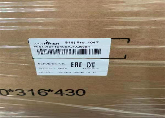 Ethernet Asic Bitmain Antminer S19 Pro-3250W BTC benutzte Bergwerksmaschine