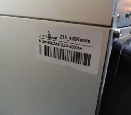 Bergmann Machine Used 420Ksol/S 1510W Bitmain Antminer Z15 ZEC